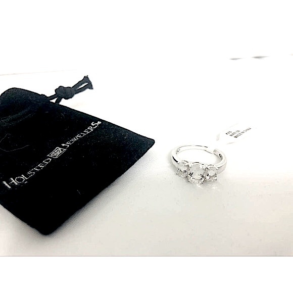 Ring White Topaz Costume Wedding Engagement New 8 retro classic Lux look dynasty - Picture 10 of 16